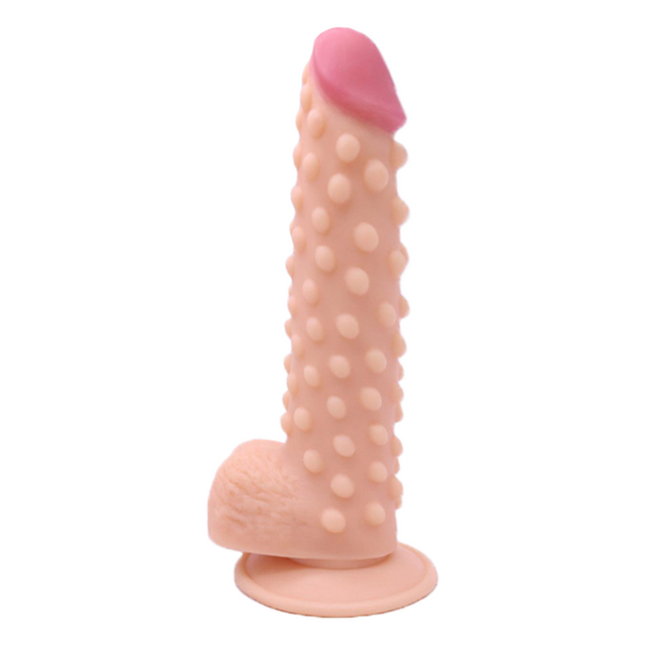 marielove realistischer 24cm Saugnapfdildo mit Hoden und Noppen