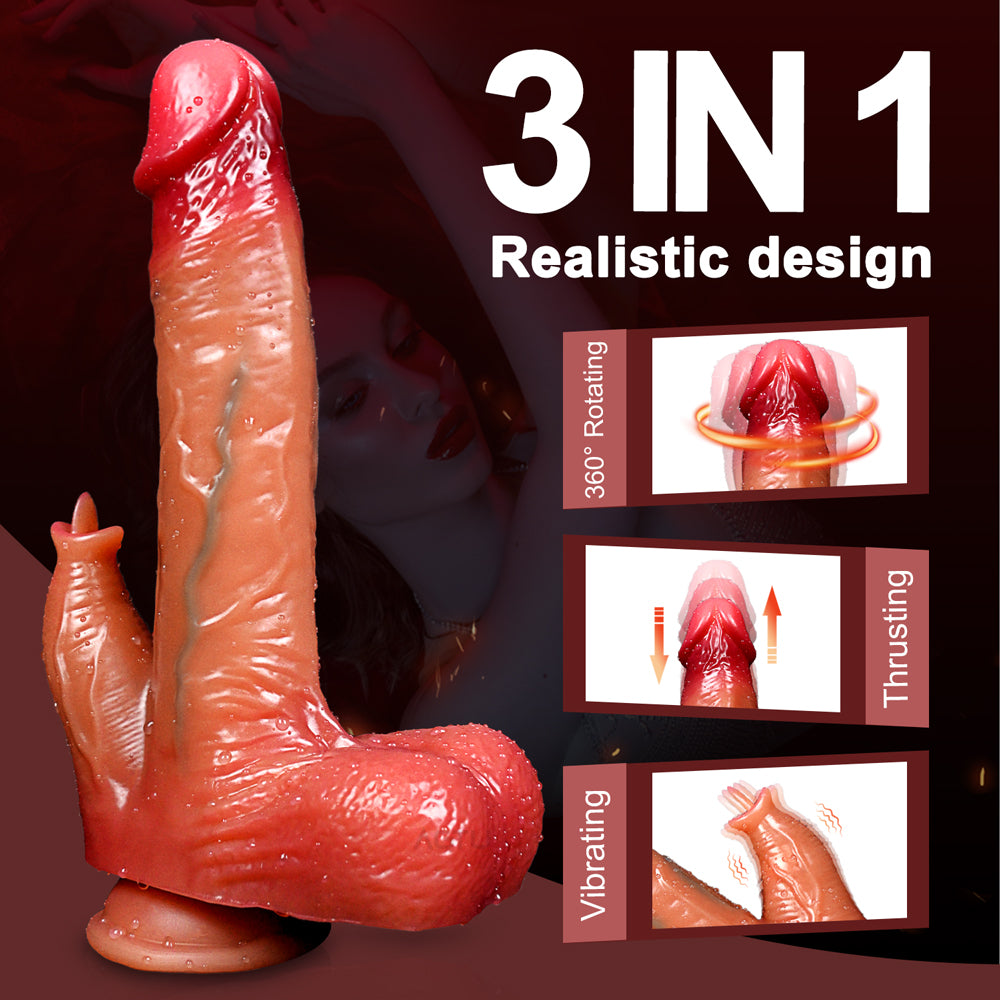 marielove Dildo Vibrator mit Heiz-, Stoß-, Rotationsfunktion & App