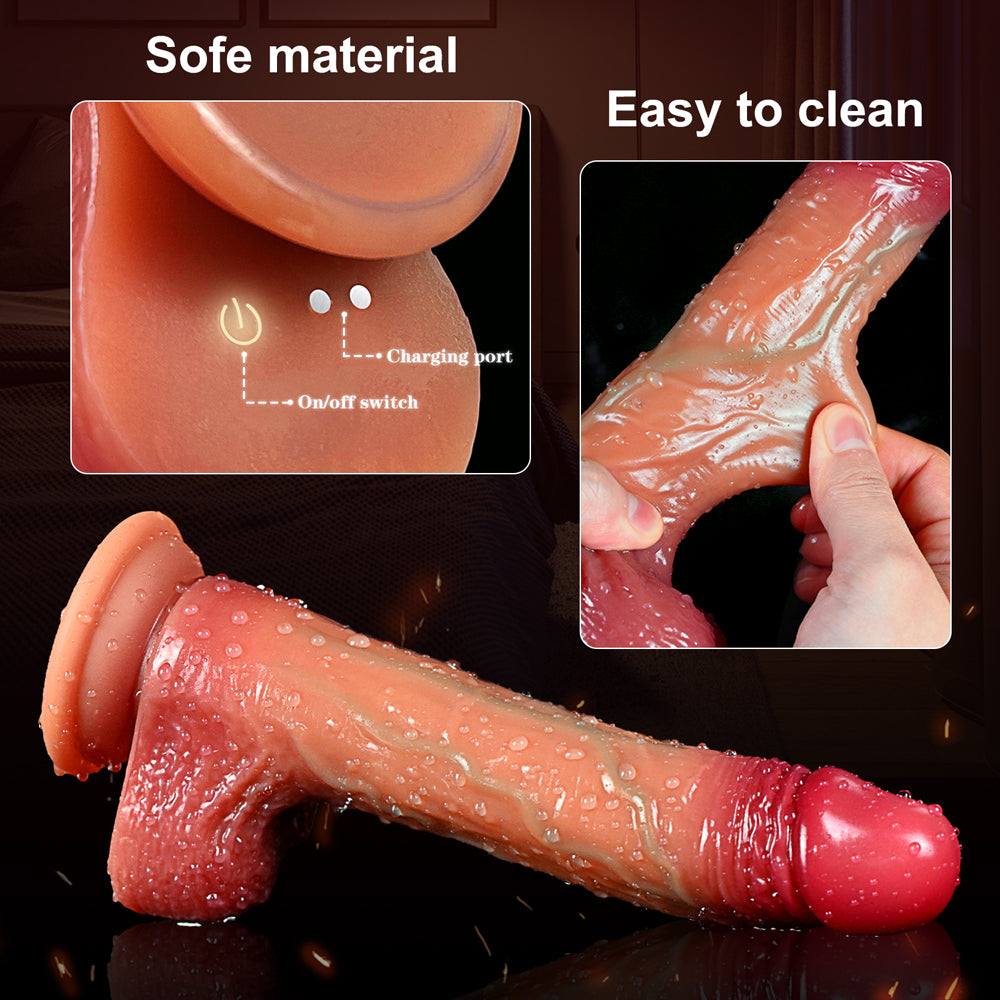 marielove Dildo Vibrator mit Heiz-, Stoß-, Rotationsfunktion & App