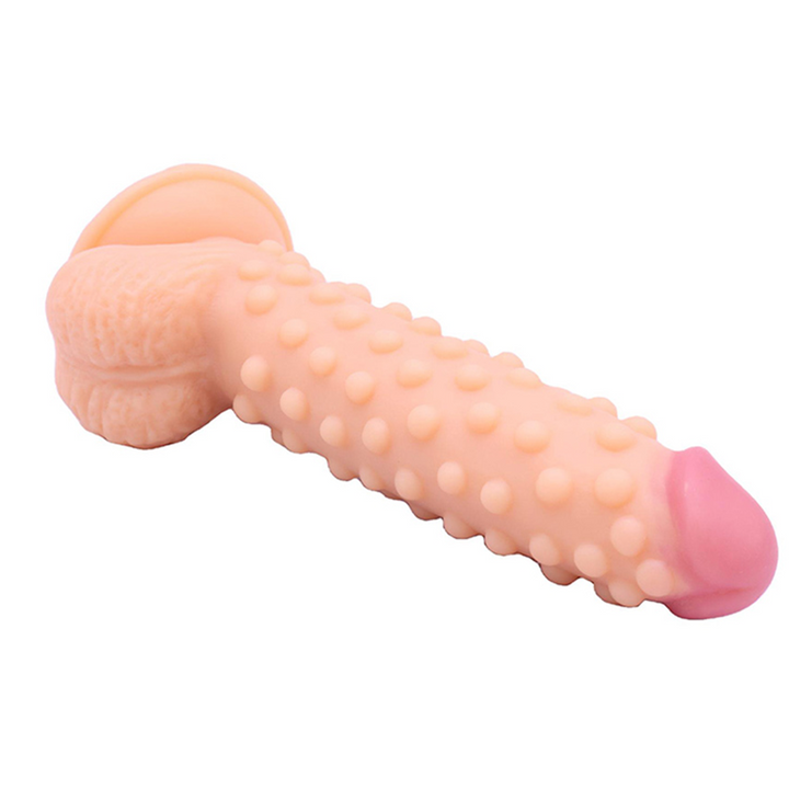 marielove realistischer 24cm Saugnapfdildo mit Hoden und Noppen