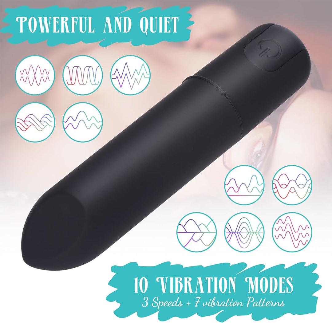 Schwarzer Vibrator mit Vibrationsmustern