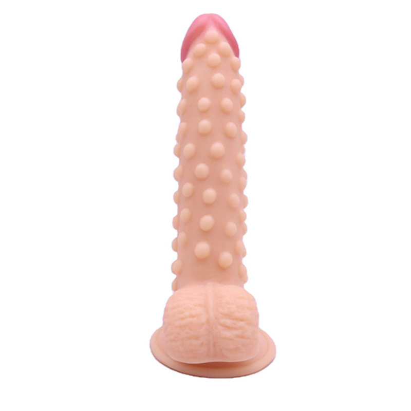 marielove realistischer 24cm Saugnapfdildo mit Hoden und Noppen