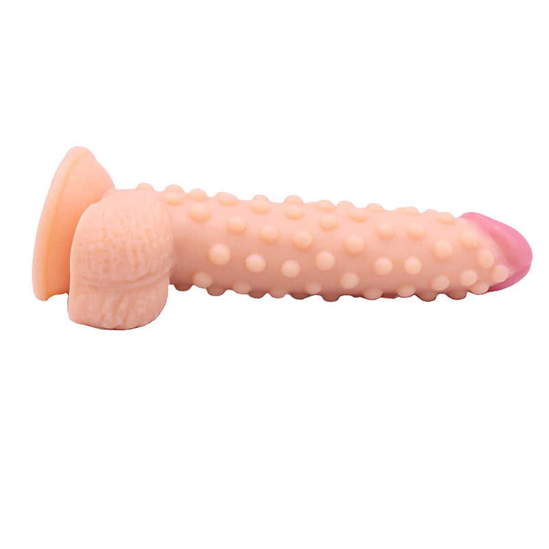 marielove realistischer 24cm Saugnapfdildo mit Hoden und Noppen