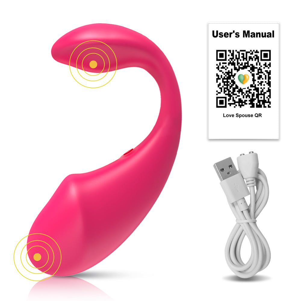 Rosa, gebogenes Sexspielzeug, USB-Kabel