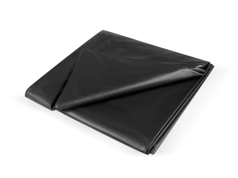 Schwarze, glänzende Latex-Bettdecke